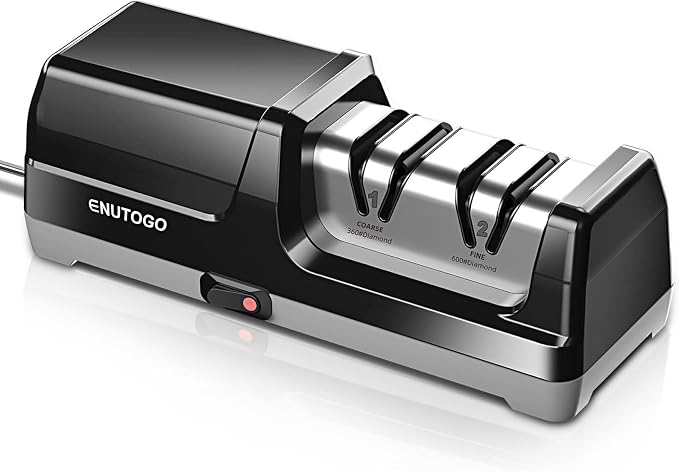 Enutogo Knife Sharpener, Professional 2-Stages Eleltric Knife Sharpeners by ENUTOGO