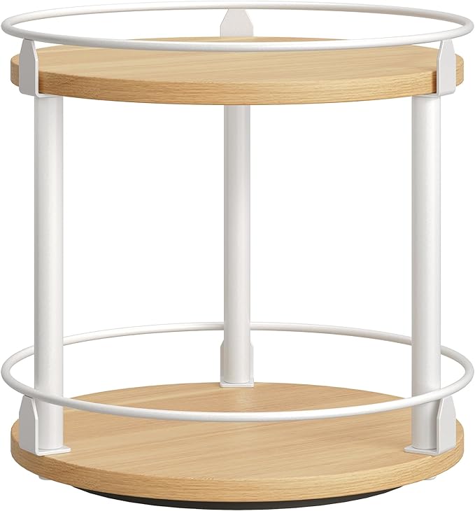 YATINEY Lazy Susan Organizer, Rotating Spice Rack, 2 Tier Spice Turntable by Yatiney