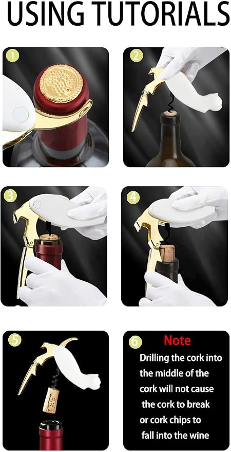 Unique Cat Corkscrew, Professional Waiters Corkscrew Wine Key Bottle Opener - Image 7