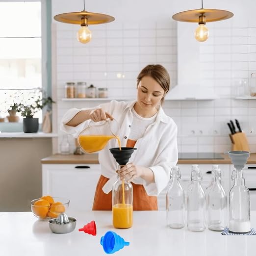 Kitchen Funnel Set of 4 – Collapsible Silicone Funnels - Image 2