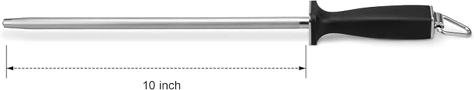Superior Knife Sharpening Rod, 10 Inch Professional Diamond Brushed Sharpening - Image 7
