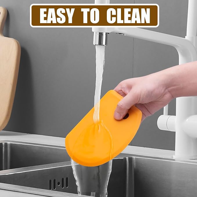 Sapid Flexible Curved Edge Silicone Bowl Scraper, Food Grade Dough Scraper - Image 7