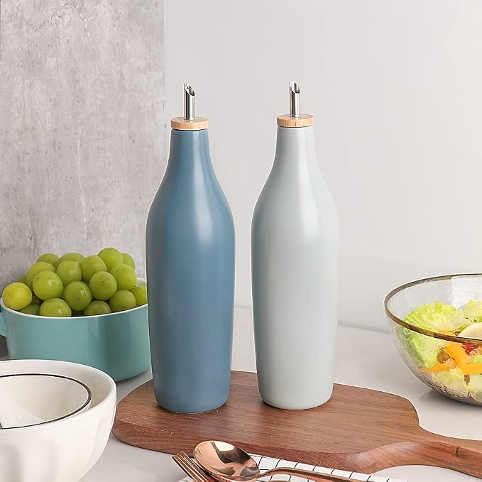 Sweejar Matte Ceramic Olive Oil Dispenser Bottle - Image 3