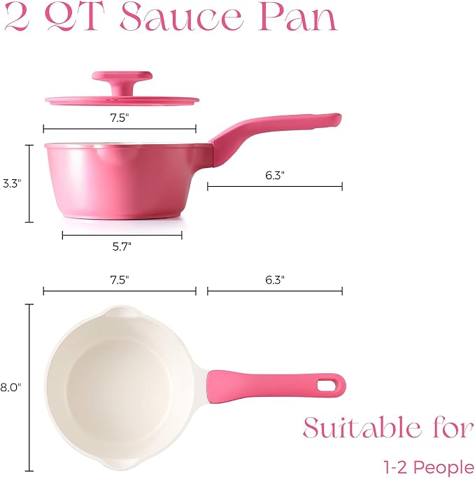 PRICUSIS Ceramic Nonstick Saucepan - Image 9