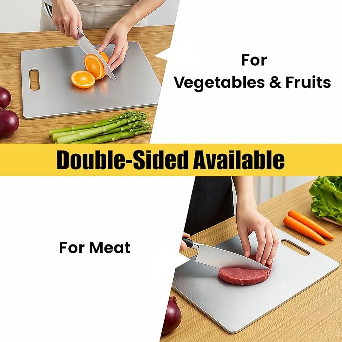 Titanium Cutting Board Set of 3, 100% Pure Titanium Chopping Board - Image 2