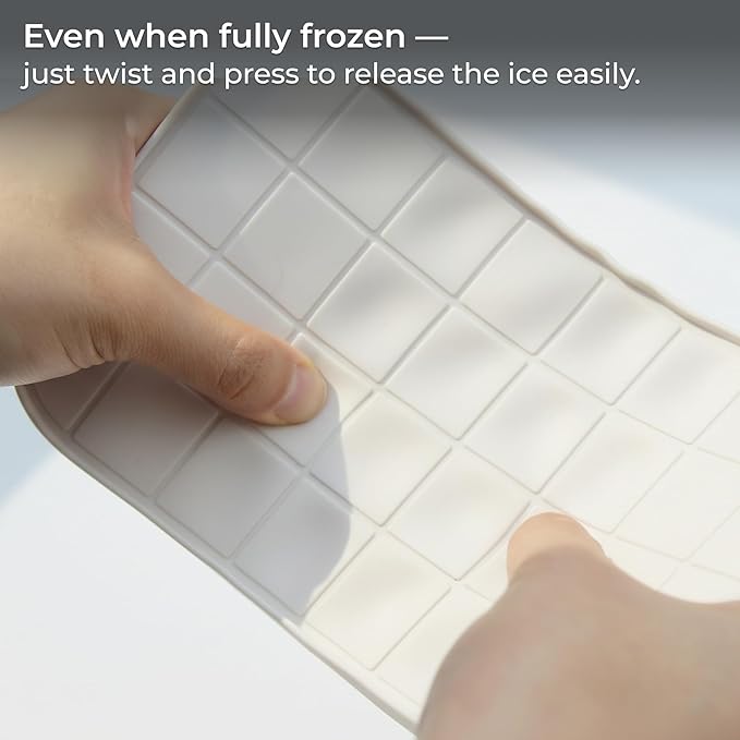 Ice Cube Tray Set with Lid & Bin, 2 Silicone Trays, Easy-Release, Leak-Proof - Image 6