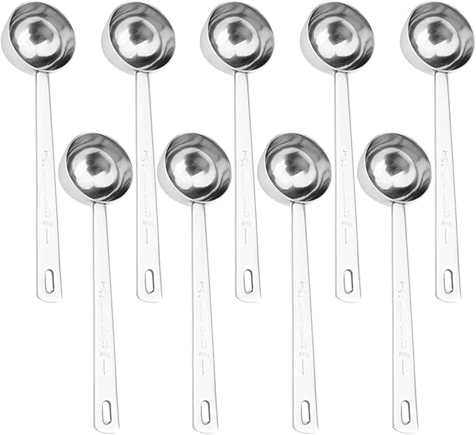 Hedume 9 Pack Coffee Scoop, 304 Stainless Steel Coffee Measuring Scoop 1 by Hedume