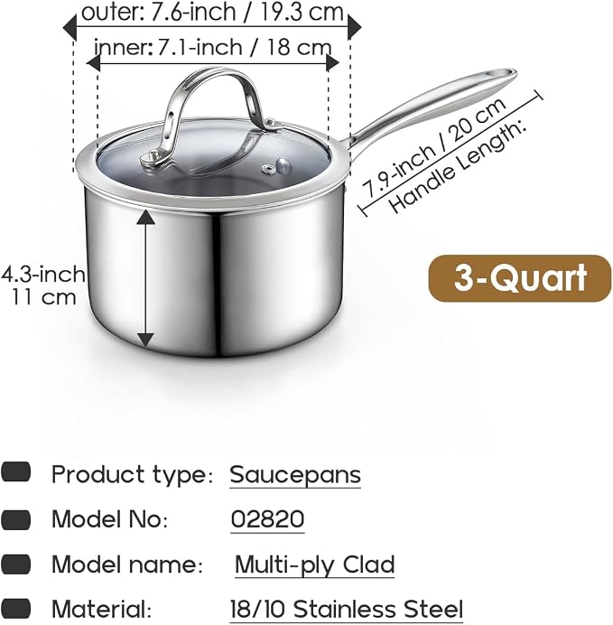 Cooks Standard Stainless Steel Saucepan - Image 2