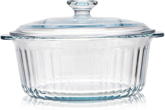 Round Glass Casserole Baking Dish by Unknown