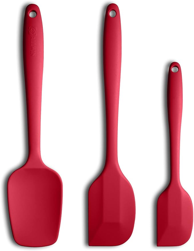 Silicone Spatula 3‑Piece Set Heat Resistant 600°F Non‑Stick Rubber Spatulas by ALLWIN-HOUSEWARE