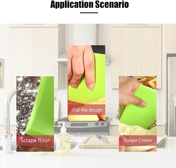 Bench Scraper, Dough Scraper, Bowl Scraper, Food Scraper Tool, Cake Scraper and - Image 5