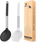 Kitchen Ladle Strainer Set of 2 Large Slotted Spoon by BUNDLEPRO