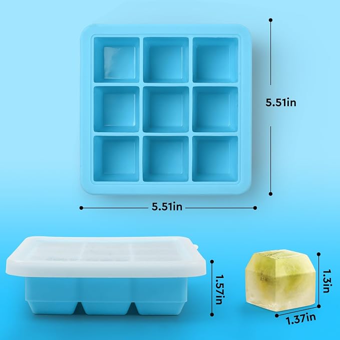 2 Pack Silicone Ice Cube Tray, Small Ice Trays - Image 6