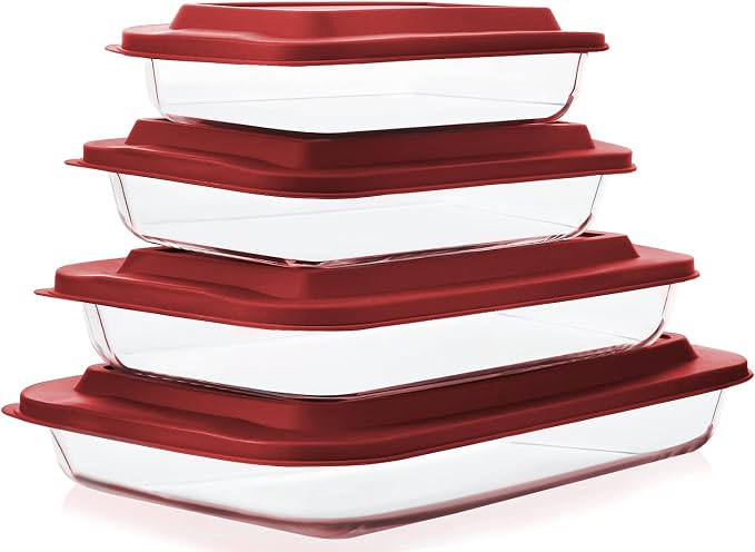 8-Piece Deep Glass Baking Dish Set by MMCIRCO