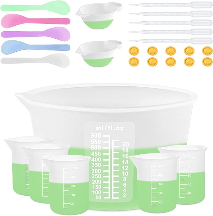 Silicone Measuring Cups for Resin Supplies by Supporteverydream