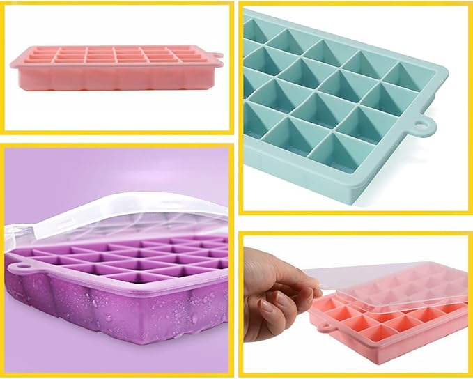 TAO CICADA Ice Cube Tray, 3 Pack Silicone Ice Cube Molds, Ice Cube Trays - Image 4