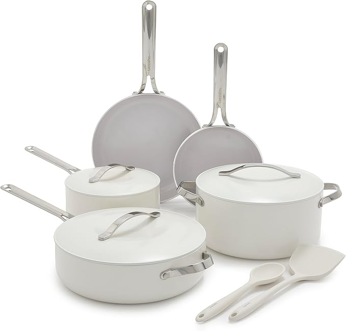GreenPan Nova 10-Piece Cookware Pots & Pans Set, Oprah’s Favorite Things 2024 by GreenPan
