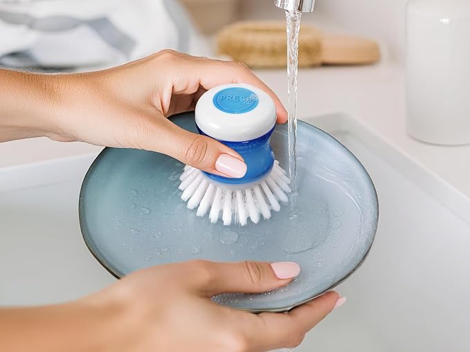 Dish Brush with Soap Dispenser, Firm Bristles Dish Scrubber - Image 5