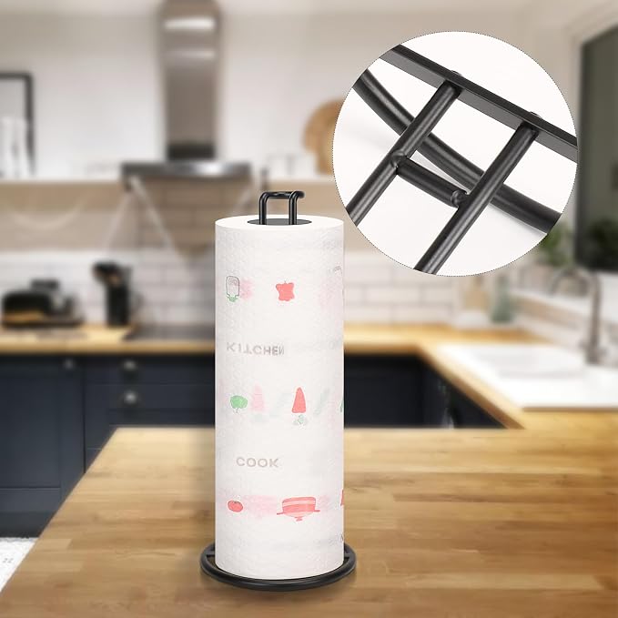 NearMoon Paper Towel Holder, Sturdy Paper Towel Stand Dispenser-All Metal - Image 7