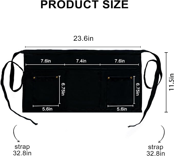 Server Apron with 5 Pockets - Image 5