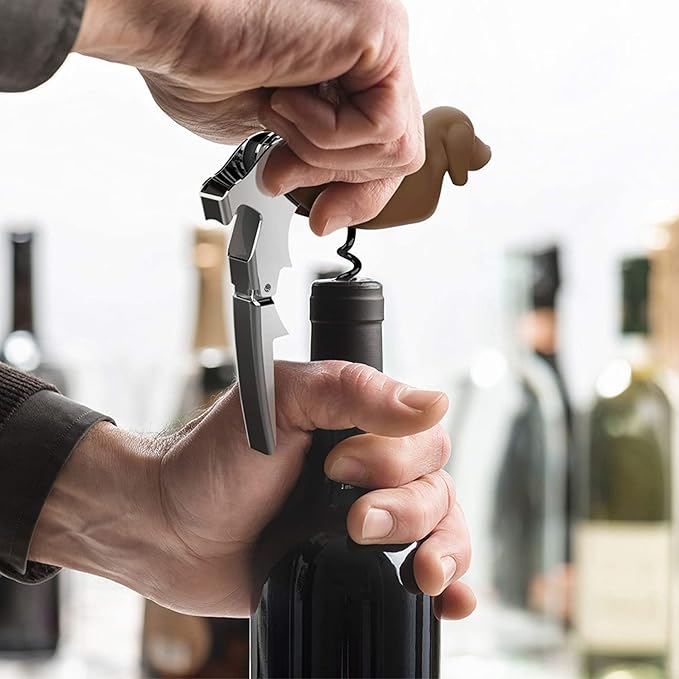 Buddy the Bordeaux Collie Black Dog Corkscrew, Professional Waiters Corkscrew - Image 3