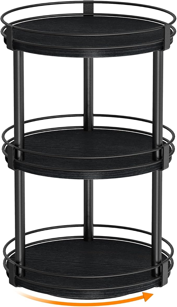 Snughome Lazy Susan Organizer, 3 Tier Rotating Spice Rack by Snughome