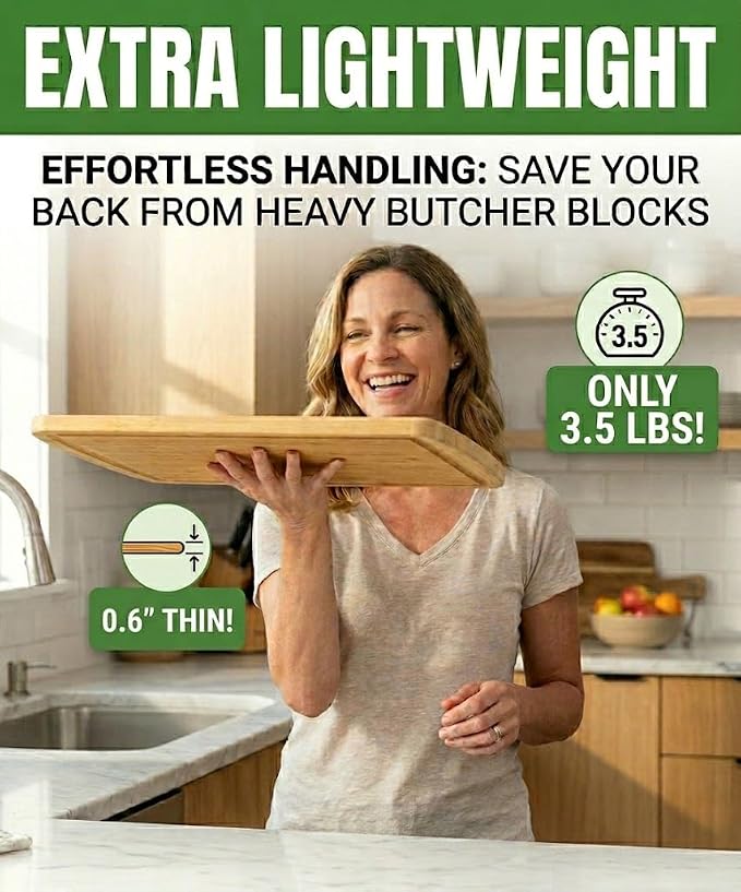Greener Chef Luxury Bamboo Cutting Board - Image 5