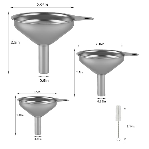 Stainless Steel Kitchen Funnel, Medium and Small Three-piece Set - Image 7