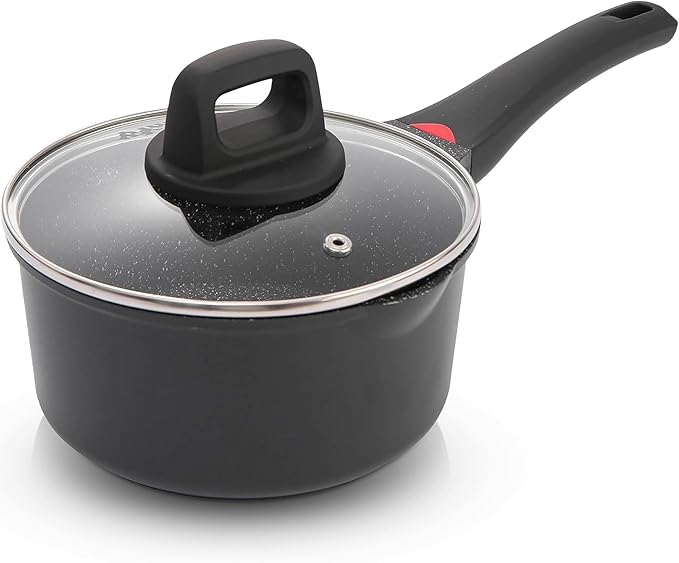 1.3 Quart Sauce Pan with Glass Lid by CAINFY