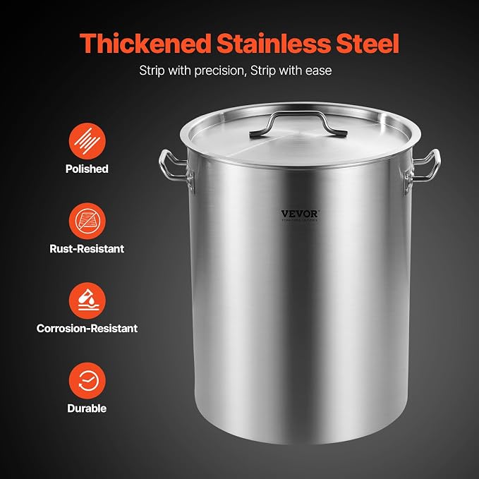 VEVOR Stainless Steel Stockpot, 36 Quart Cooking Pots, Cookware Sauce Pot - Image 3