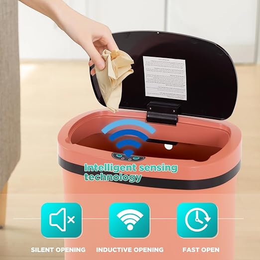 BestOffice | 13 Gallon Plastic Trash Can - Image 2