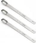 3PCS 1/4tsp Single Measuring Spoon, Stainless Steel Long Handle Individual by BERYLER