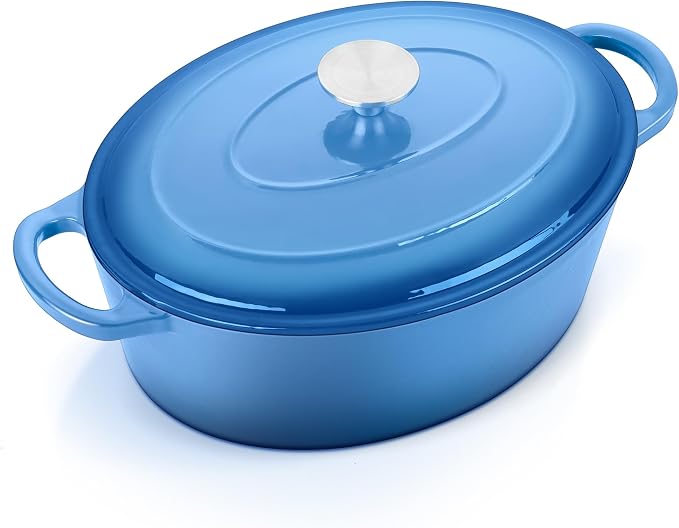 E-far 7QT Oval Dutch Oven Pot by E-far