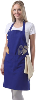 TOSHE Kitchen Apron Waterdrop Resistant Cotton Apron by TOSHE