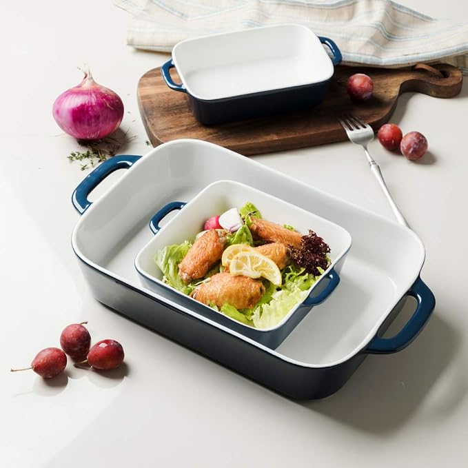 Sweejar Ceramic Bakeware Set, Rectangular Baking Dish - Image 4