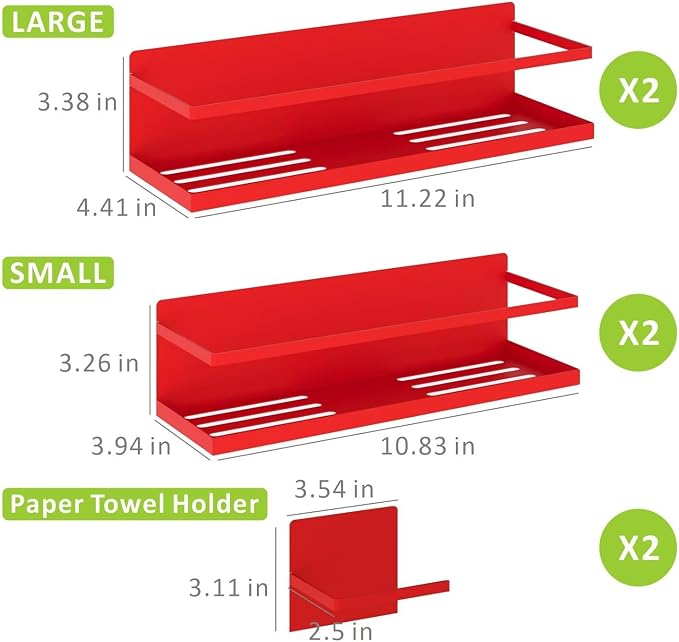 Magnetic Spice Rack For Refrigerator, Space Saving Magnetic Shelf For Fridge - Image 3