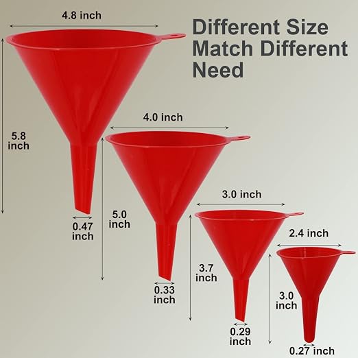 KongNai 4 Pieces Plastic Funnel Set - Image 3