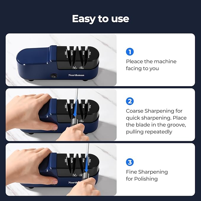 Northmas Knife Sharpener, Professional Electric Knife Sharpener - Image 6