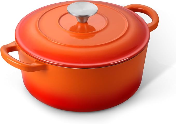 E-far 3 Qt Enameled Cast Iron Dutch Oven by E-far