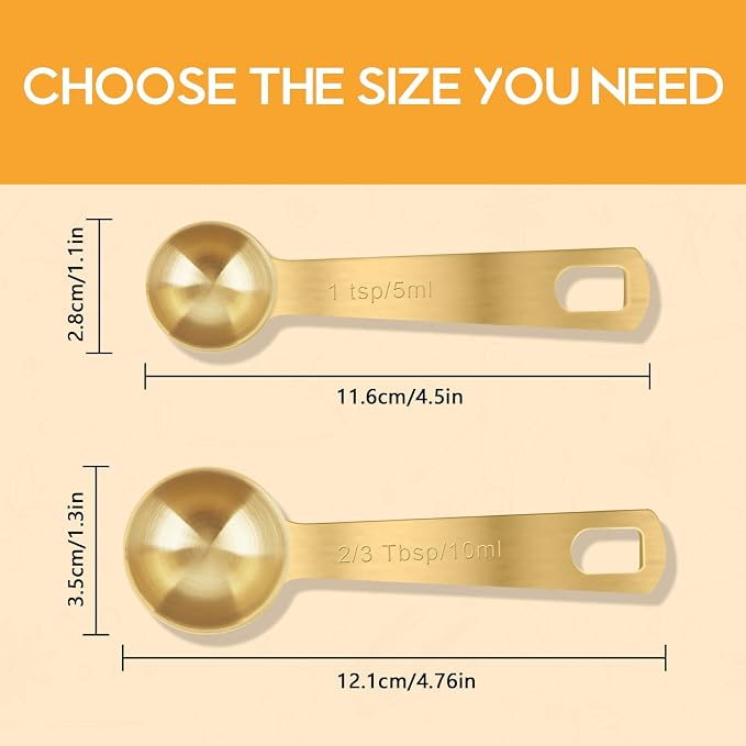 2 PCS 2 Teaspoon Stainless Steel Single Measuring Spoon - Image 3