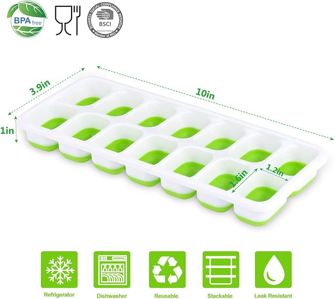 Ice Cube Tray 6 Packs, Silicone ice Cube Tray - Image 6