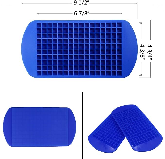 LeeYean Silicone Mini Ice Cube Trays 2 Pack, 160 Small Ice Cube Molds Easy - Image 2