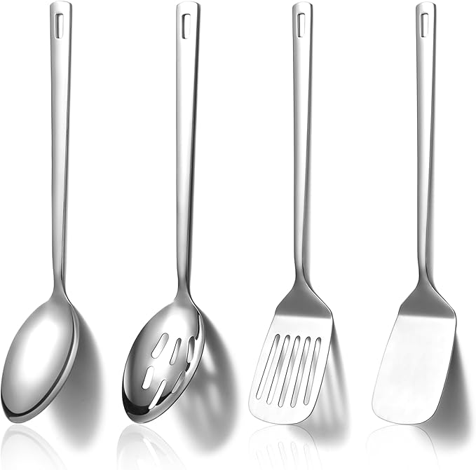 Homquen Stainless Steel Kitchen Utensils Set 4pcs, Cooking Utensils Set by HOMQUEN