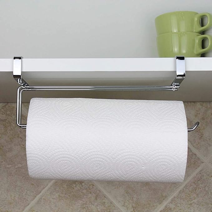 Paper Towel Hanger Holder Stainless Steel Kitchen Roll Paper Towel Holder - Image 6