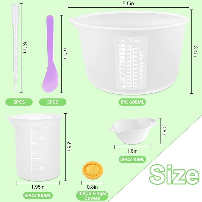 Silicone Measuring Cups for Resin Supplies - Image 2