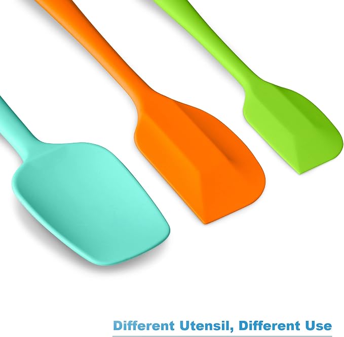 Silicone Spatula 3‑Piece Set Heat Resistant 600°F Non‑Stick Rubber Spatulas - Image 6