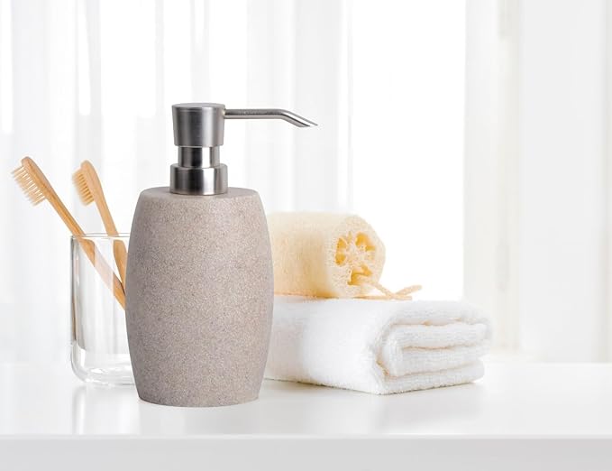 Clasin Home Sandstone Textured Resin Soap Dispenser - Image 8
