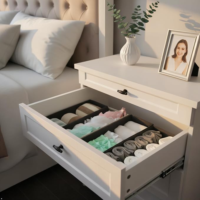 Bructhun Sock Drawer Organizer 6 Pack - Image 2