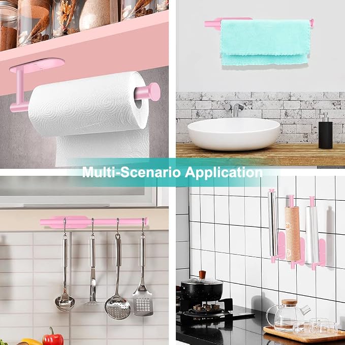 MGahyi Paper Towel Holder Wall Mount, Self Adhesive Or Drilling Paper Towel - Image 6