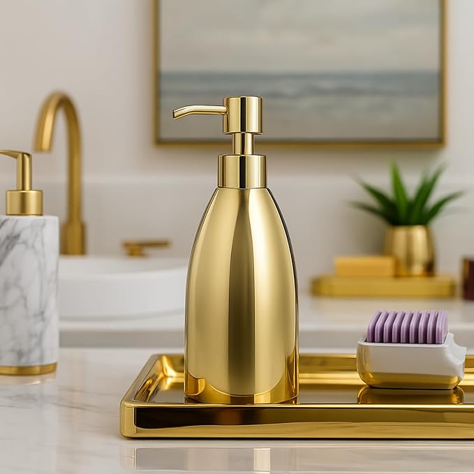 304 Stainless Steel Soap Dispenser 16oz Rust-Proof Liquid Soap Pump Bottle - Image 3